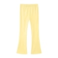thumbnail image 1 of Jalioing Girls Yoga Leggings Solid Flare Leg Casual Tights Pants Girls Cotton Full Length Leggings 3-14 Years, 1 of 6