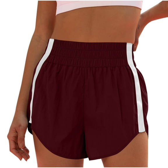 Jalioing High Waist Athletic Shorts for Women Lightweight Loose Summer Running Shorts Casual Sport Short Pants