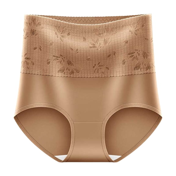 Jalioing High Waist Underwear for Women No Show Full Coverage Breathable Briefs Hip Lift Seamless Panties