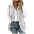 thumbnail image 1 of Jalioing Hooded Fleece Vests for Women Double-Faced Velvet Drawstring Full-Zipper Casual Sleeveless Jackets (Small, Gray), 1 of 5