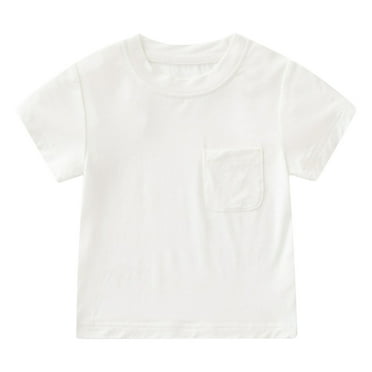 Jalioing Infant Baby Basic T Shirt Short Sleeve Crew Neck Solid Color Tees Baby Boys Girls Summer Shirts Clothes