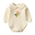 thumbnail image 1 of Jalioing Infant Baby Rompers Cute Long Sleeve Bodysuit Baby Boy Girl Rompers Spring Fall Outfits 0-18 Months, 1 of 9