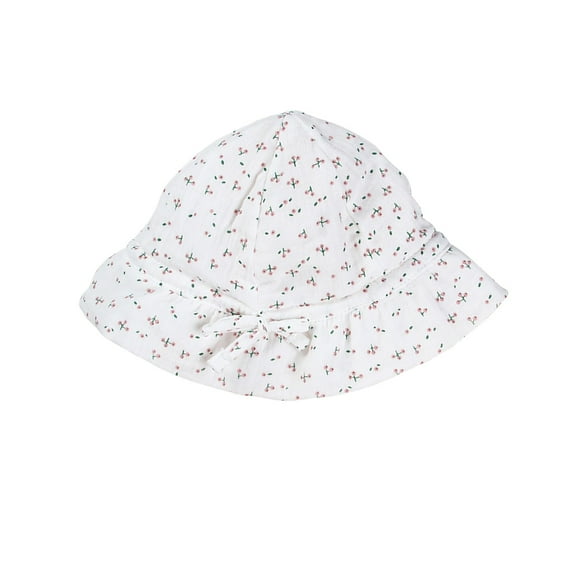 Jalioing Infant Baby's Hat Adjustable Short Brim Bucket Hat Baby Boys Girls Summer Cotton Beach Sun Hat