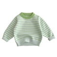 thumbnail image 1 of Jalioing Infant Babys Sweaters Cute Striped Long Sleeve Crew Neck Knitted Shirts Casual Pullover Sweater, 1 of 2