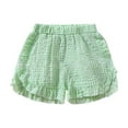 thumbnail image 1 of Jalioing Infant Toddlers Shorts Ruffle Trim Elastic Waist Cute Shorts Baby Girls Loose Plaid Summer Short Pants, 1 of 6