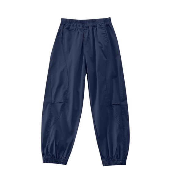 Jalioing Kid's Cargo Pants Lightweight Quick Dry Athletic Joggers with Pocket Elastic Waist Cuffed Sport Pants