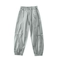 thumbnail image 1 of Jalioing Kid's Cargo Pants Lightweight Quick Dry Athletic Joggers with Pocket Elastic Waist Cuffed Sport Pants, 1 of 4