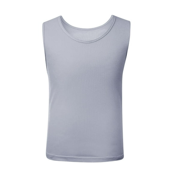 Jalioing Kids Athletic Mesh Tops Lightweight Breathable Sleeveless Sport Tank Tops Boys Girls Workout Shirts
