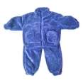 thumbnail image 1 of Jalioing Kids Baby Boys Girls Fleece Set Warm Velour Suits Zipper Outwear Coat with Fuzzy Pant Soft Outfits (6-7 Years, Blue), 1 of 5