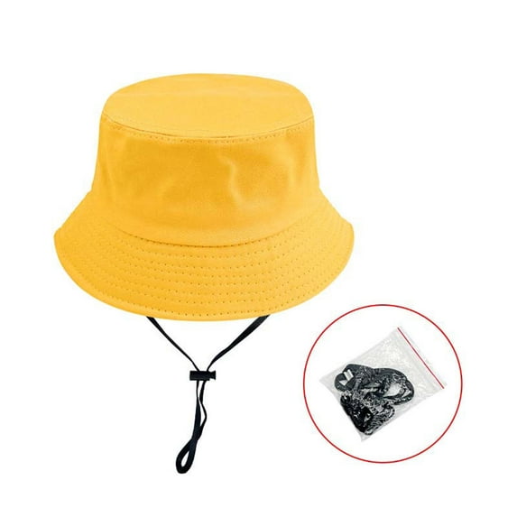 Jalioing Kids Bucket Hat Wide Brim Sun Protection Fisherman Hat with Adjustable Strap Boys Girls Outdoor Sun Hat