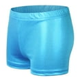 thumbnail image 1 of Jalioing Kids Girls Short Dance Pant Sparkly Stretch Skinny Shorts Summer Mid Waist Breathable Leggings (12-13 Years, Blue), 1 of 5