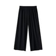 thumbnail image 1 of Jalioing Kids Girls Wide Leg Pant Casual Satin Ice-Slik Trouser Elastic Waist Girls Short Pants, 1 of 2