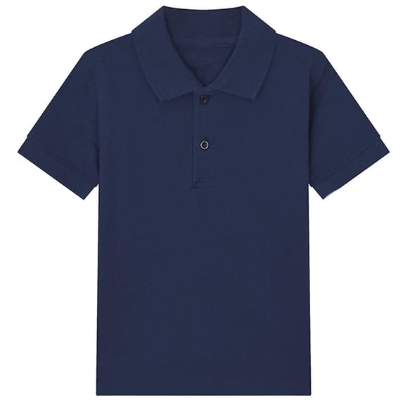 Jalioing Kids Golf Shirt Solid Color Collared Short Sleeve Casual T Shirts Summer Basic Athletic Tops 2-15 Years