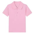 thumbnail image 1 of Jalioing Kids Golf Shirt Solid Color Collared Short Sleeve Casual T Shirts Summer Basic Athletic Tops 2-15 Years, 1 of 3