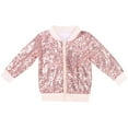 thumbnail image 1 of Jalioing Kids Jacket Sparkly Sequin Long Sleeve Zipper Jacket Colorful Fashion Jacket Boys Girls Birthday Clothes, 1 of 2