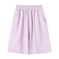 thumbnail image 1 of Jalioing Kids Knee-Length Shorts Elastic Waist Athletic Pant Quick Drying Wide Leg Shorts, 1 of 5