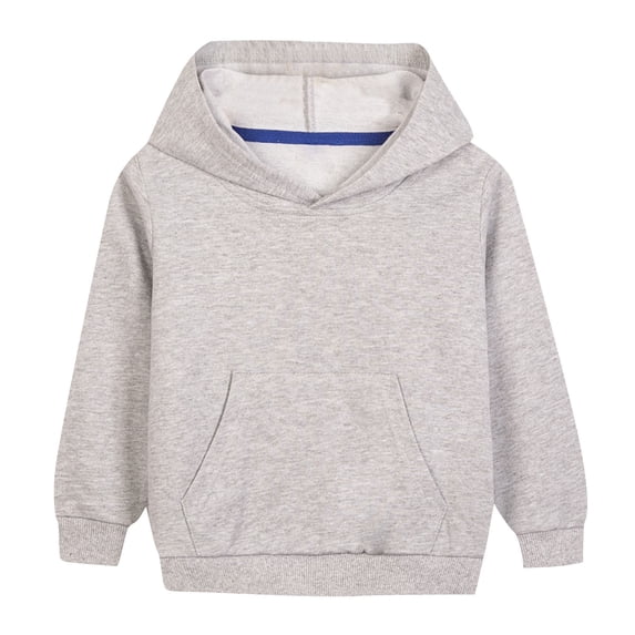 Jalioing Kids Long Sleeve Hoodies Lightweight Casual Athletic Sweatshirt Solid Color Fall Pullover Tops with Pocket