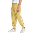 thumbnail image 1 of Jalioing Kids Lounge Pants Ribbed Knit Elastic Waist Cuffed Toddler Little Boys Girls Lightweight Joggers with Pocket, 1 of 6