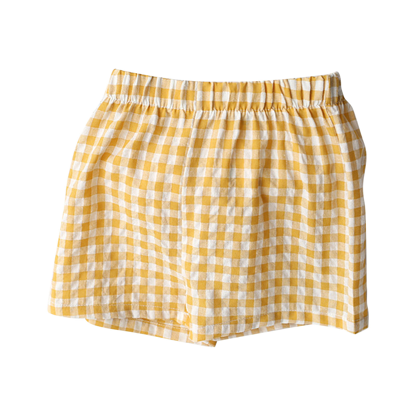 Jalioing Kids Plaid Lounge Shorts Cute Wide Leg Elastic Waist Short Pants Boys Girls Summer Casual Shorts Loungewear