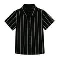 thumbnail image 1 of Jalioing Kids Short Sleeve Button Down Shirts Casual Striped Collared Shirts Boys Girls School Uniform Shirt, 1 of 3