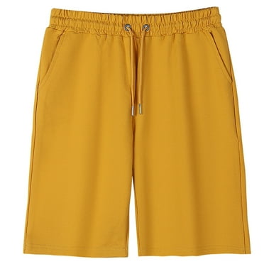 Jalioing Kids Sweat Shorts Knee Length Drawstring Waist Athletic Cotton Shorts Summer Casual Sport Shorts with Pocket