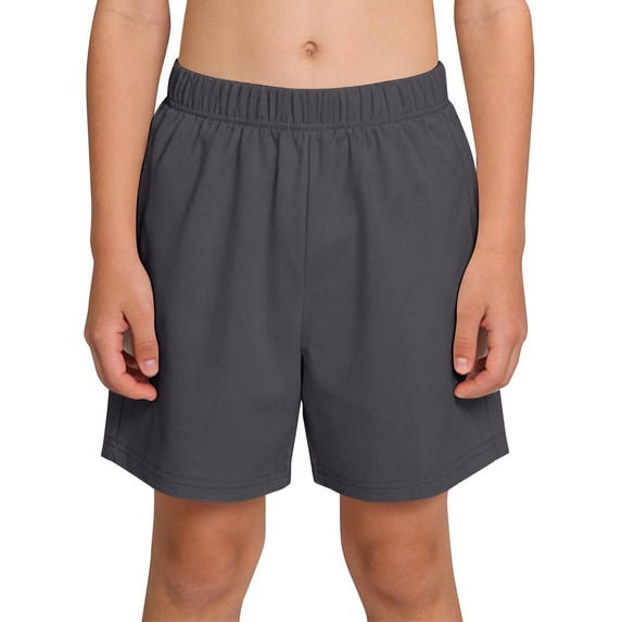 Jalioing Kids Athletic Shorts Cotton Elastic Waist Summer Sweat Shorts Boys Girls Plain Casual Sport Shorts with Pocket