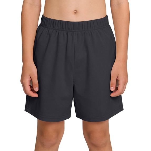 Jalioing Kids Athletic Shorts Cotton Elastic Waist Summer Sweat Shorts Boys Girls Plain Casual Sport Shorts with Pocket