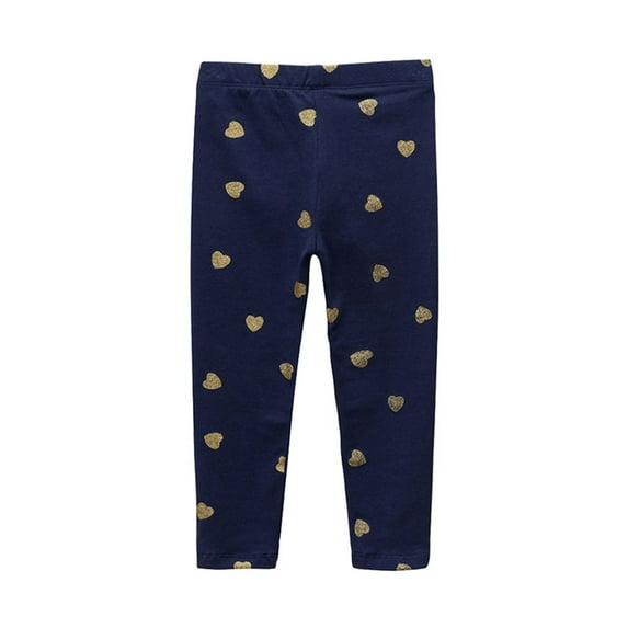 Jalioing Kids Toddler Girls Warm Bottoms Leggings Winter Fleece Lined Tights Cable Knit Thermal Skinny Pant (6-7 Years, Blue)