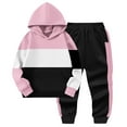 thumbnail image 1 of Jalioing Kids Tracksuit 2 Piece Clothes Outfits Color Block Hoodies and Sweatpants Set Long Sleeve Sweatsuit Set, 1 of 4