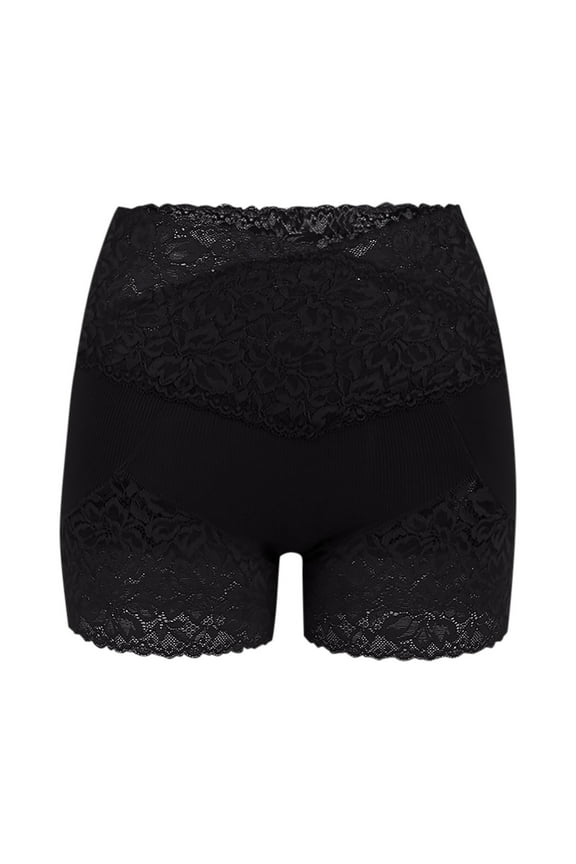 Lace Bottoms Pant Womens High Waisted Boyshorts Seamless Boxer Underwear Under Dress