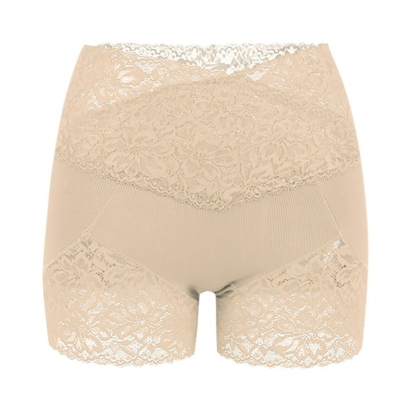 Jalioing Lace Bottoms Pant Womens High Waisted Boyshorts Seamless Boxer Underwear Under Dress