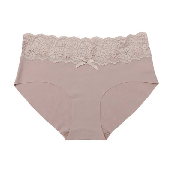 Jalioing Lace Underwear for Women Low Rise Seamless Full Coverage Briefs Underpants Comfortable No Show Panties