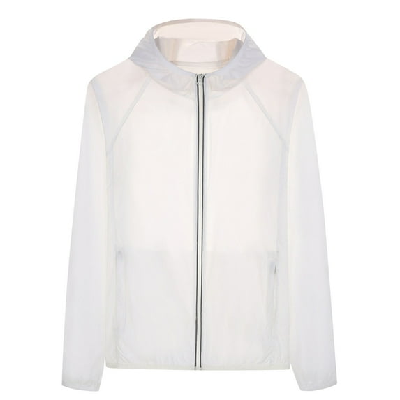 Jalioing Lightweight Outdoor Athletic Jacket for Women Full Zipper Up Waterproof Sun Protection Hoodie Jacket