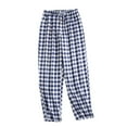 thumbnail image 1 of Jalioing Long Loungewear Pant for Women Plaid Pajamas Pants Stretch Elastic Waisted Loose Sleepwear Trouser (X-Large, Blue), 1 of 3