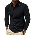 thumbnail image 1 of Jalioing Long Sleeve Golf Shirt for Men Classic Basic Collared Button Shirts Fashion Casual Fall T Shirts, 1 of 2