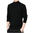 thumbnail image 1 of Jalioing Long Sleeve Mock Neck Shirt for Men Fall Casual Solid Color Pullover Tee Soft Basic Undershirts Tops, 1 of 7