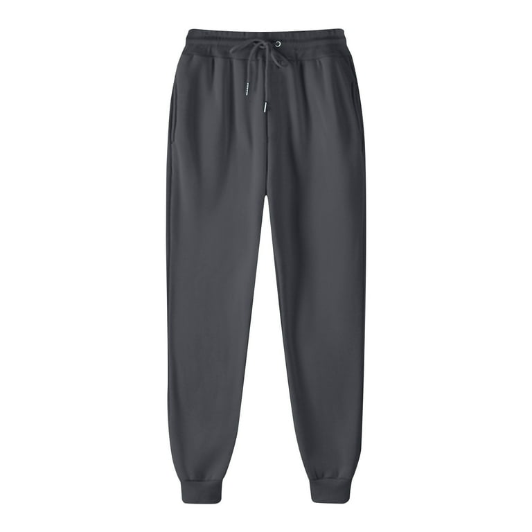Jalioing Long Sweatpants for Women High Waist Drawstring Solid Color Baggy Classic Athletic pants Medium Gray