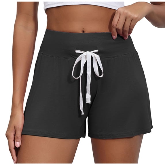 Jalioing Lounge Shorts for Women Lightweight Drawstring Waist Pajama Shorts with Pocket Cozy Shorts Sleepwear