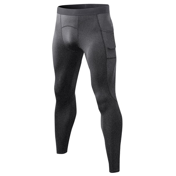 Jalioing Men's Active Yoga Pants Running Cycling Leggings Soft Stretchy Workout Thighs with Pocket Activewear