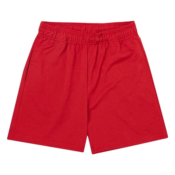 Jalioing Men's Athletic Shorts Breathable Elastic Waist Mesh Sport Shorts Summer Solid Color Workout Training Shorts