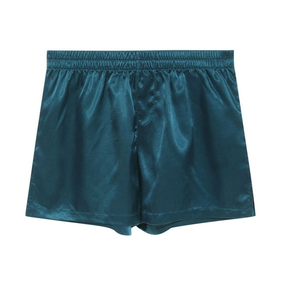 Jalioing Men's Boxer Shorts Comfortable Satin Sleep Underwear Loose Breathable Pajama Bottoms for Men S-XL