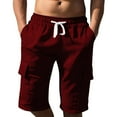 thumbnail image 1 of Jalioing Men's Casual Cargo Shorts Knee Length Drawstring Waist Athletic Shorts Outdoor Hiking Shorts with Pocket, 1 of 6