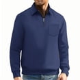 thumbnail image 1 of Jalioing Men's Collared Sweatshirts Vintage Fashion Long Sleeve Half Zip Shirt Classic Cotton Pullover with Pocket, 1 of 3