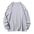 thumbnail image 1 of Jalioing Men's Cotton Sweatshirt Lightweight Crew Neck Long Sleeve Pullover Shirt Casual Loose Solid Tops, 1 of 4