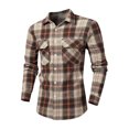 thumbnail image 1 of Jalioing Men's Fall Winter Long Sleeve Shirts Thick Button Down Cotton Shirts Casual Slim Shirts with Pocket, 1 of 7