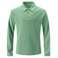 thumbnail image 1 of Jalioing Men's Long Sleeve Casual Golf Shirt Business Fashion Collared Button Shirts Solid Color Work Tops, 1 of 5