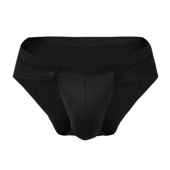 Jalioing Men's Low Rise Briefs Comfortable Solid Color Basic Underpants Breathable Soft Brief Underwear for Men