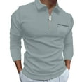 thumbnail image 1 of Jalioing Men's Quarter Zip Golf Shirts Business Casual Long Sleeve Collared Tops Dressy Solid Shirts with Pocket, 1 of 5
