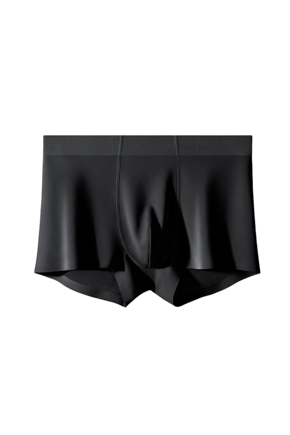 Men's Seamless Underwear Big and Tall Low Rise Breathable Boxer Trunks Soft Comfortable Cotton Underpants