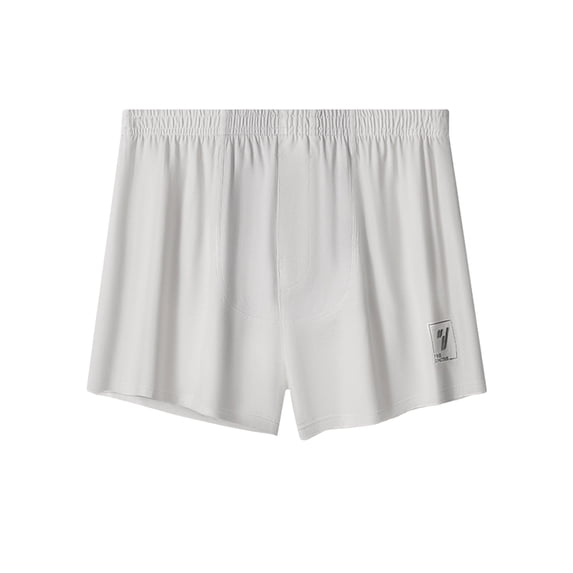 Jalioing Men's Short Leg Trunks Breathable Solid Color Elastic Waist Boxer Briefs Comfortable Stretchy Underwear